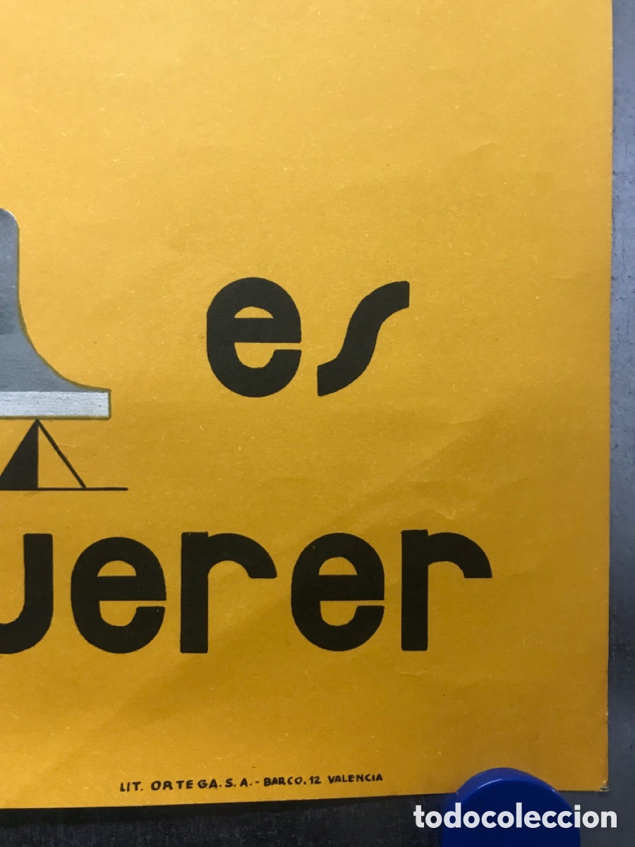 Carteles publicitarios: CARTEL CONSEGUIR EL ZERO DEFECTO... NO ES PODER... ES QUERER - a&ntilde;o 1967 - Foto 3