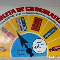 Carteles Publicitarios: CARTEL RULETA DE CHOCOLATES NESTLÉ. AÑO 1969.. Lote 384799189