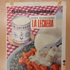Carteles Publicitarios: LA LECHERA, CARTEL CROMOLITOGRAFÍA LECHE CONDENSADA, 1962, 48X34 CM. Lote 159045878