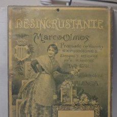 Carteles Publicitarios: CARTEL ORIGINAL- DESINCRUSTANTE - MARCO OLMOS 1875 - J. THOMAS BARCELONA - A. DIÉGUEZ ILUSTRADOR