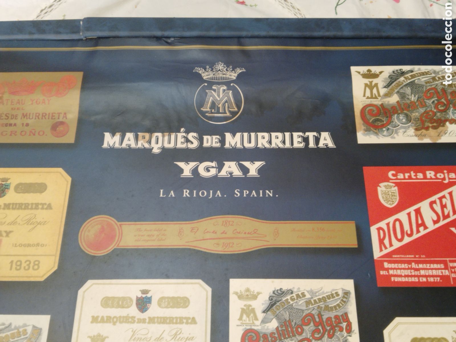 Carteles publicitarios: MARQUES DE MURRIETA LA RIOJA 75x65 cm - Foto 2