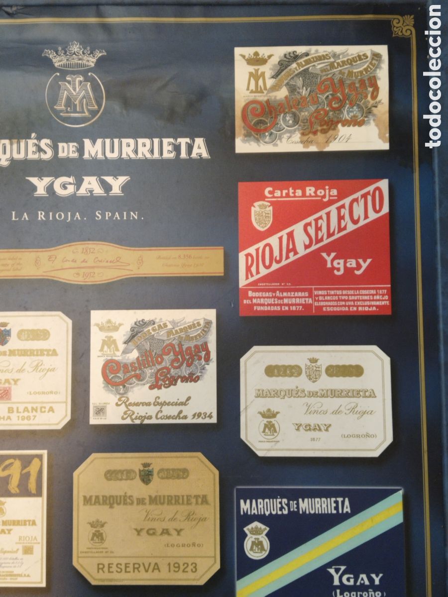 Carteles publicitarios: MARQUES DE MURRIETA LA RIOJA 75x65 cm - Foto 4