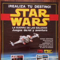 Carteles Publicitarios: STAR WARS. CARTEL PUBLICITARIO JUEGOS ROL. 1990. 56 X 43 CTMS