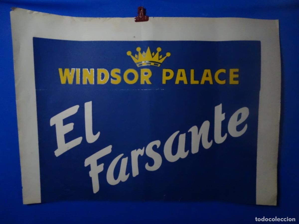 Affiches Publicitaires: GRAN CARTEL P&Oacute;STER DEL CINE WINDSOR PALACE. IMPRENTA BORRAS. EL FARSANTE.