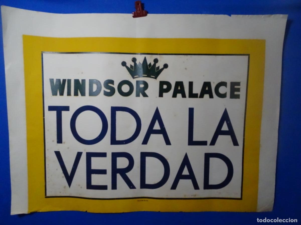 Affiches Publicitaires: GRAN CARTEL P&Oacute;STER DEL CINE WINDSOR PALACE. IMPRENTA BORRAS. TODA LA VERDAD.