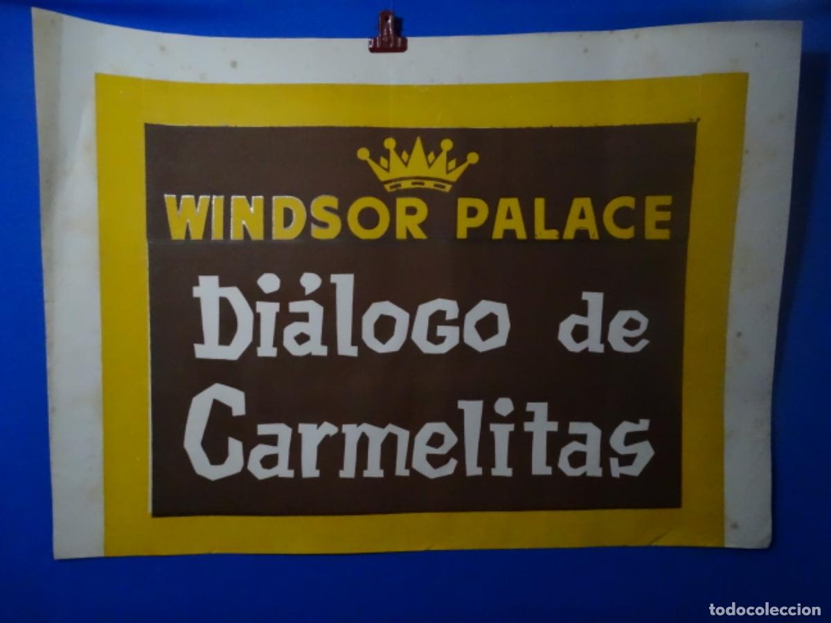 Affiches Publicitaires: GRAN CARTEL P&Oacute;STER DEL CINE WINDSOR PALACE. IMPRENTA BORRAS. DI&Aacute;LOGO DE CARMELITAS.