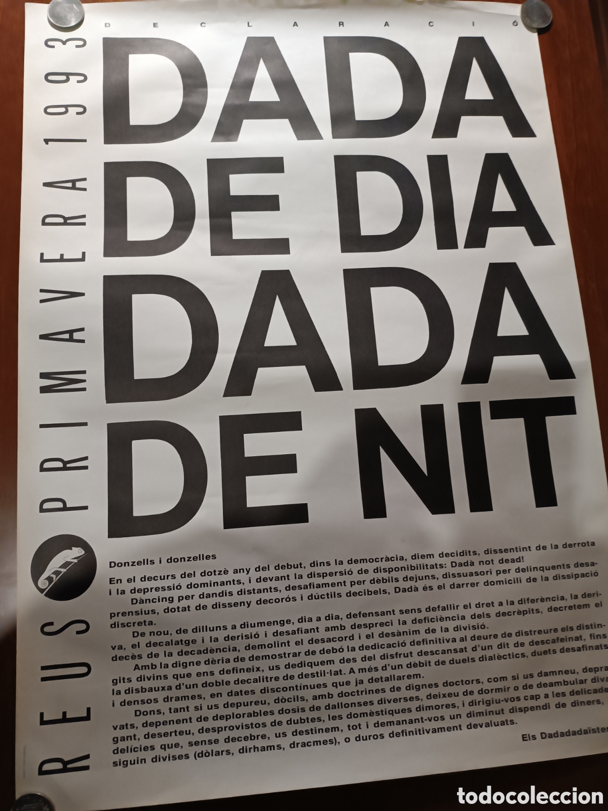 Carteles publicitarios: Reus Primavera 1993 Declaraci&oacute; DADA DE DIA DADA DE NIT - Foto 3