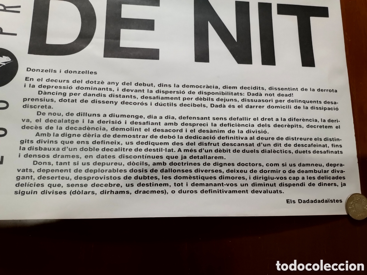 Carteles publicitarios: Reus Primavera 1993 Declaraci&oacute; DADA DE DIA DADA DE NIT - Foto 4