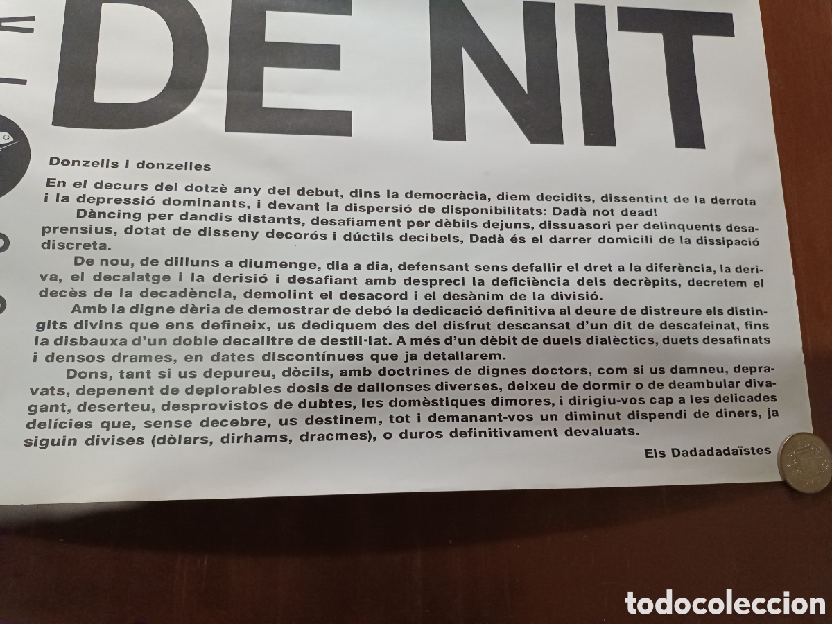 Carteles publicitarios: Reus Primavera 1993 Declaraci&oacute; DADA DE DIA DADA DE NIT - Foto 5