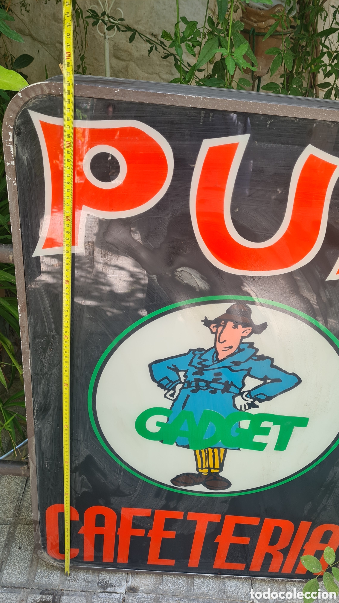 Carteles publicitarios: Antiguo rotulo luminoso del inspector gadget. - Foto 4