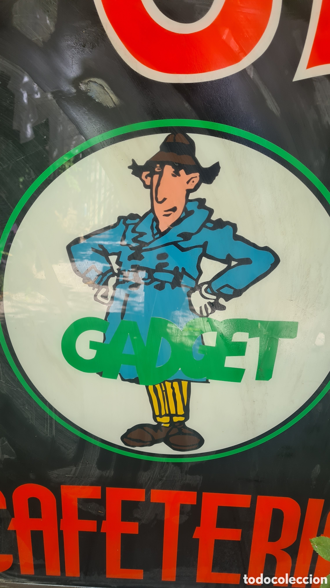 Carteles publicitarios: Antiguo rotulo luminoso del inspector gadget. - Foto 1