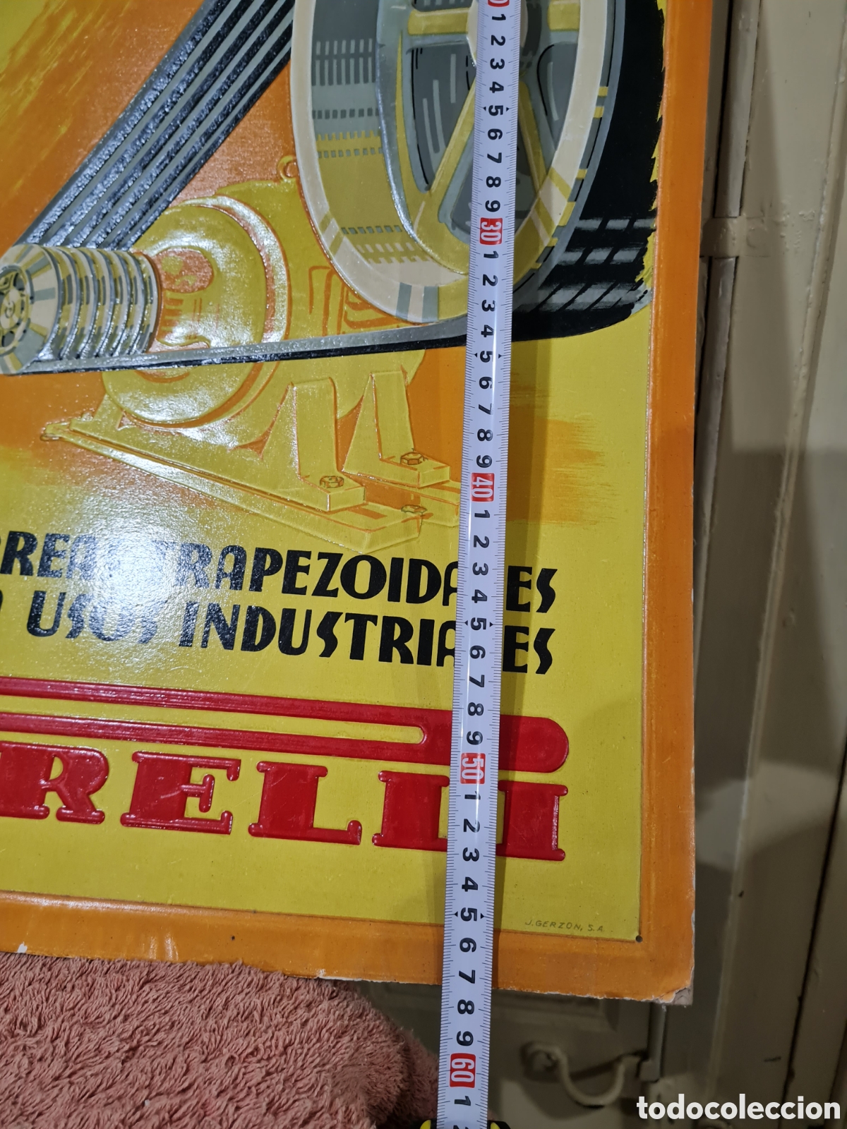Carteles publicitarios: Antiguo cartel repujado (PIRELLI) - Foto 8