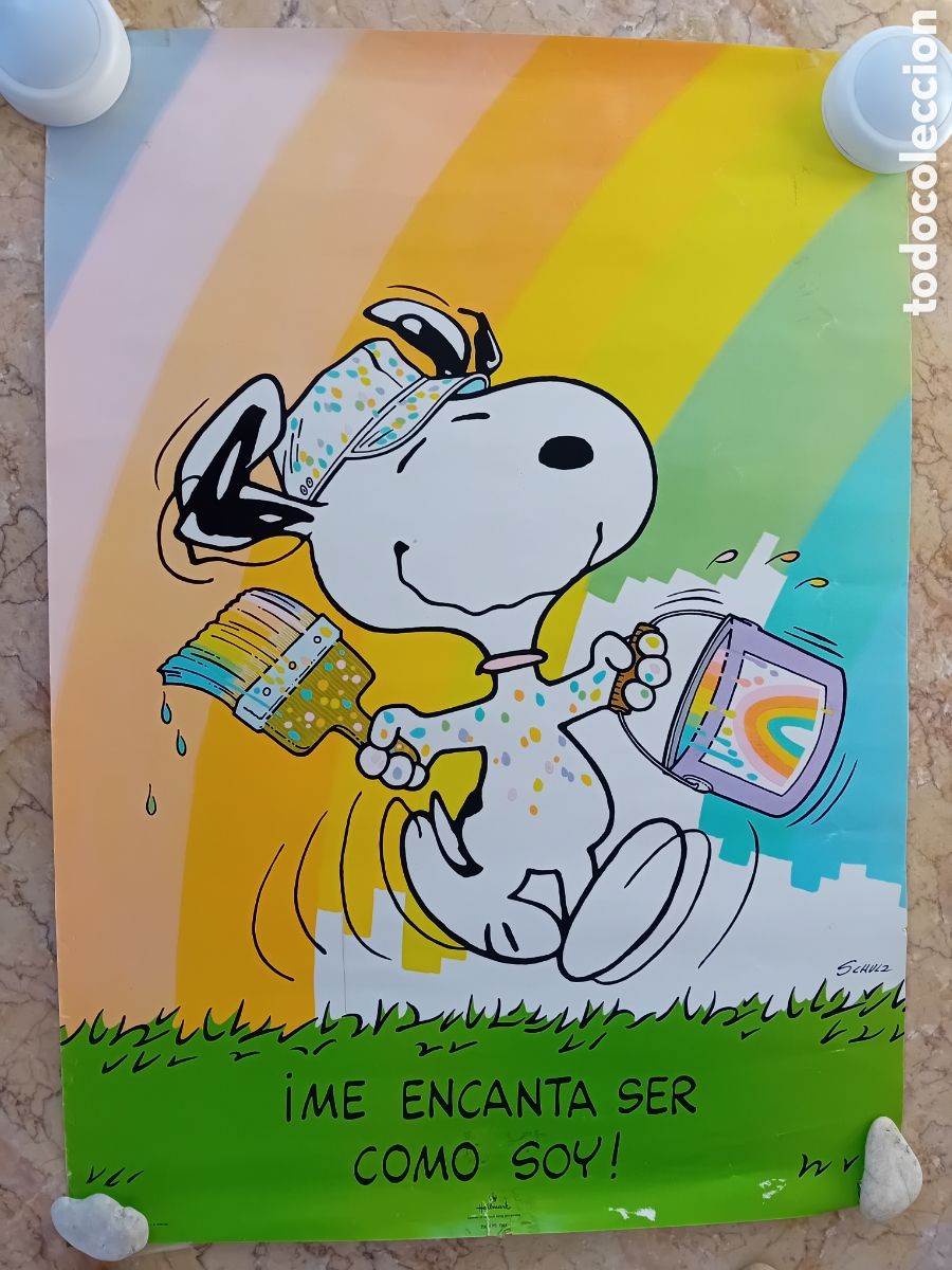 Carteles publicitarios: Poster original snoopy a&ntilde;o 1987 - Foto 1