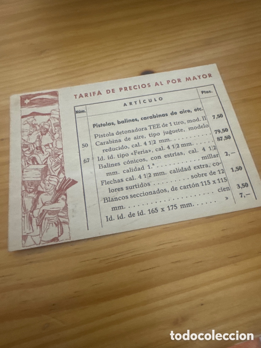 Carteles publicitarios: Tarifa de precios de escopetas antiguas - Foto 2