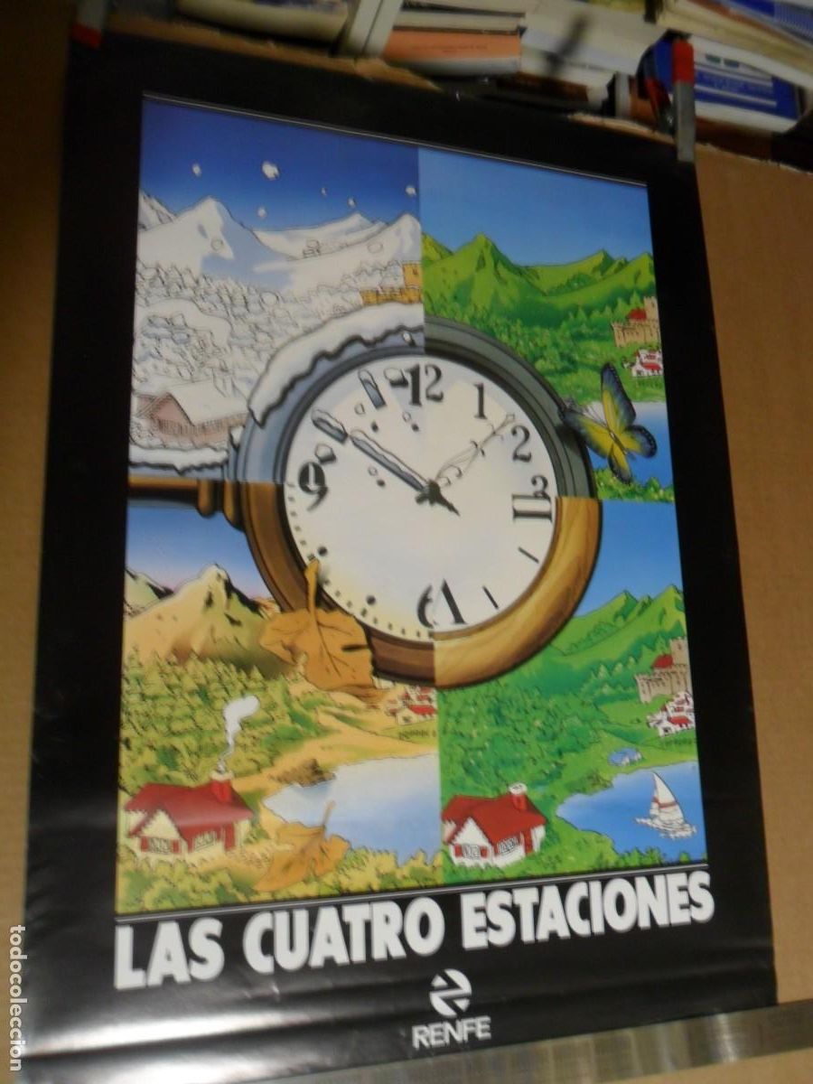 Carteles publicitarios: RENFE LAS CUATRO ESTACIONES - Foto 1