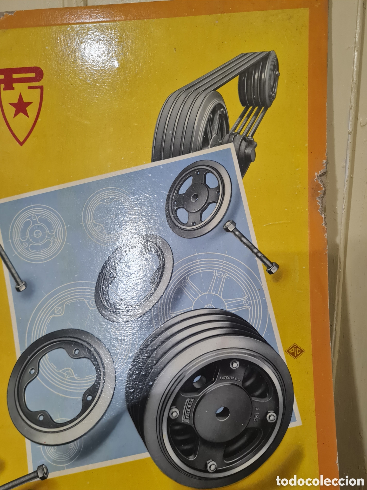Carteles publicitarios: Cartel de Pirelli repujado - Foto 3