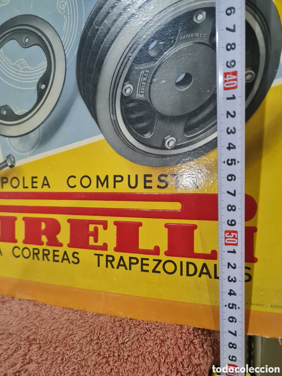 Carteles publicitarios: Cartel de Pirelli repujado - Foto 5