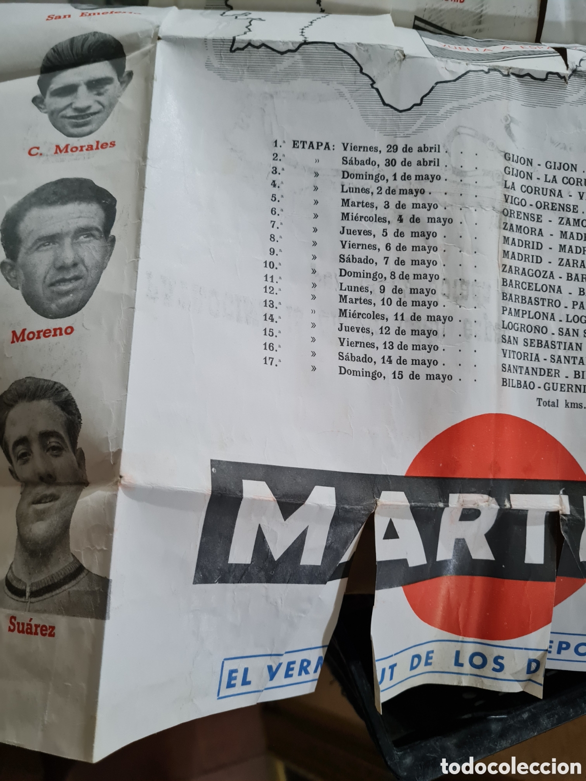 Carteles publicitarios: Vuelta ciclista a Espa&ntilde;a 1960 MARTINI - Foto 3