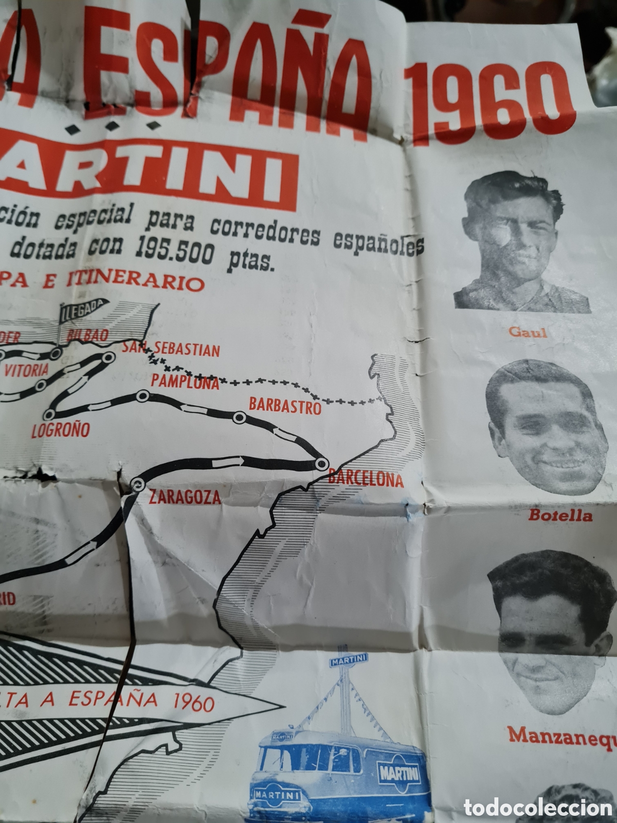 Carteles publicitarios: Vuelta ciclista a Espa&ntilde;a 1960 MARTINI - Foto 4