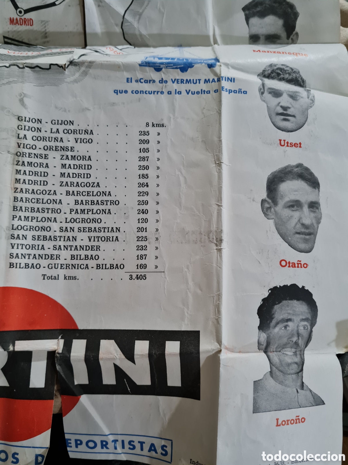 Carteles publicitarios: Vuelta ciclista a Espa&ntilde;a 1960 MARTINI - Foto 5