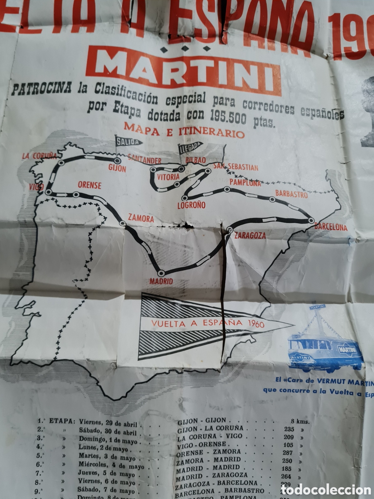 Carteles publicitarios: Vuelta ciclista a Espa&ntilde;a 1960 MARTINI - Foto 6