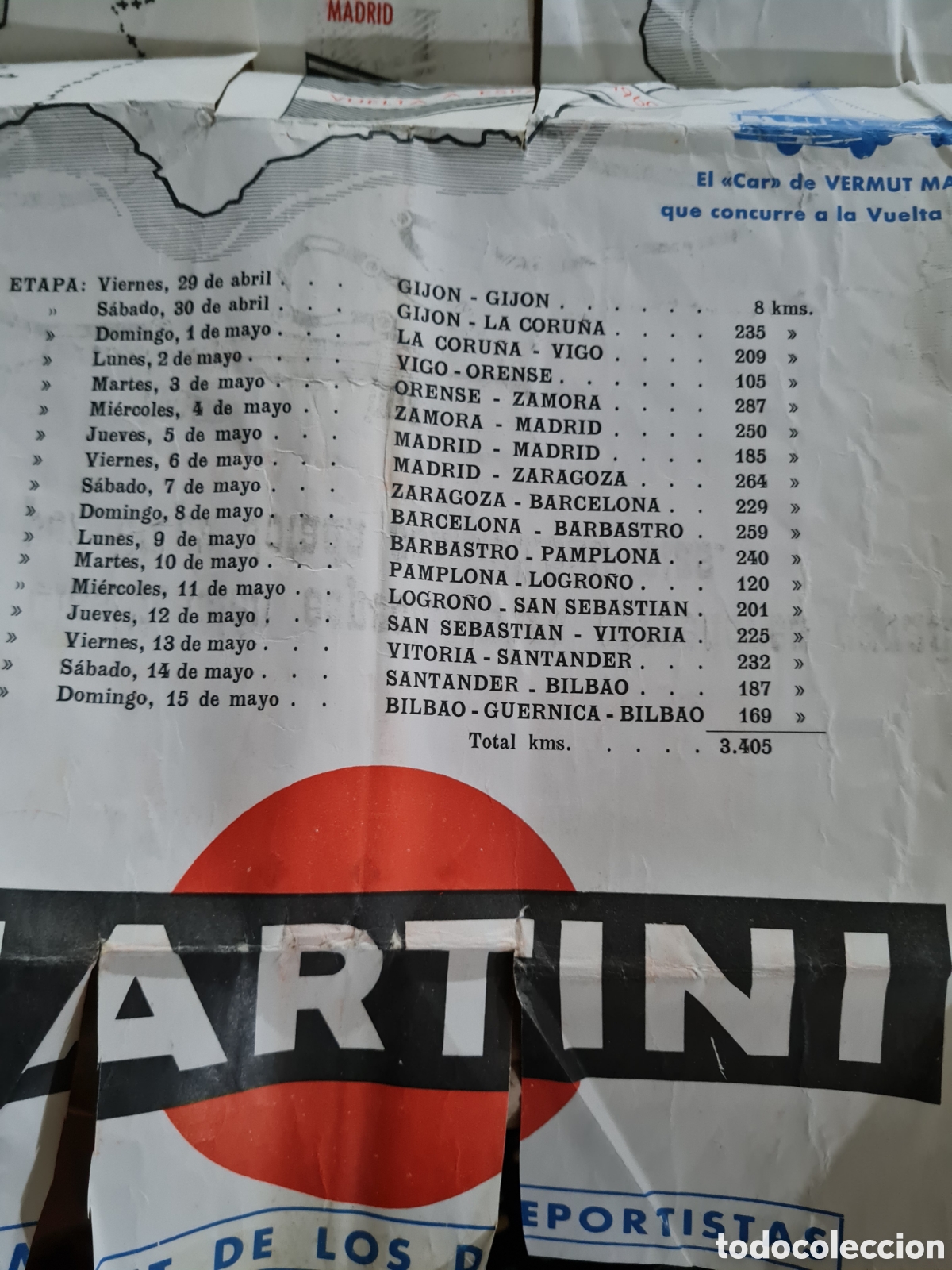 Carteles publicitarios: Vuelta ciclista a Espa&ntilde;a 1960 MARTINI - Foto 7