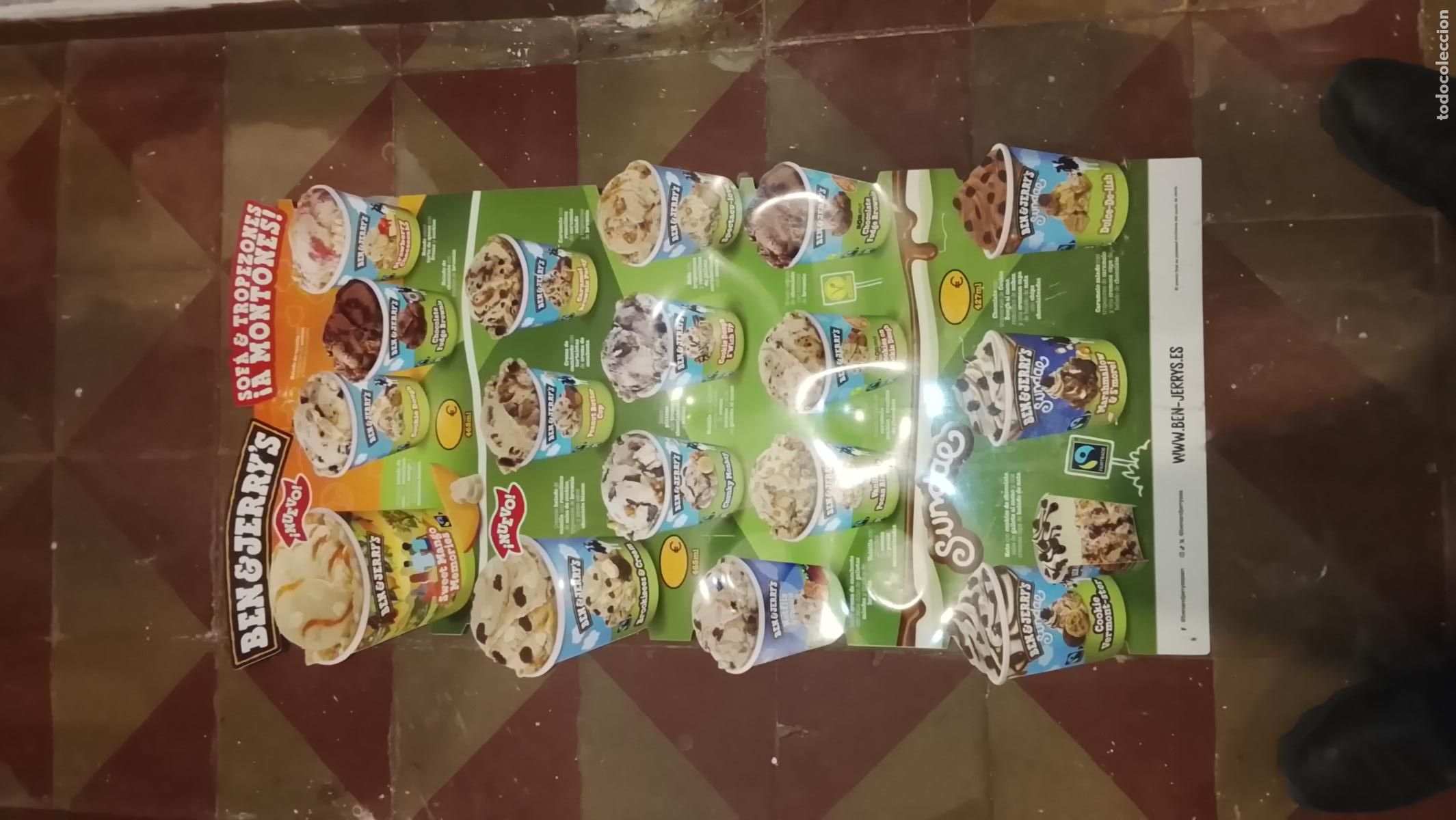 Carteles Publicitarios: GRAN CARTEL HELADOS BEN JERRY&acute;S PVC DESPEGADO DE FACHADA 1 METRO APROXIMADO