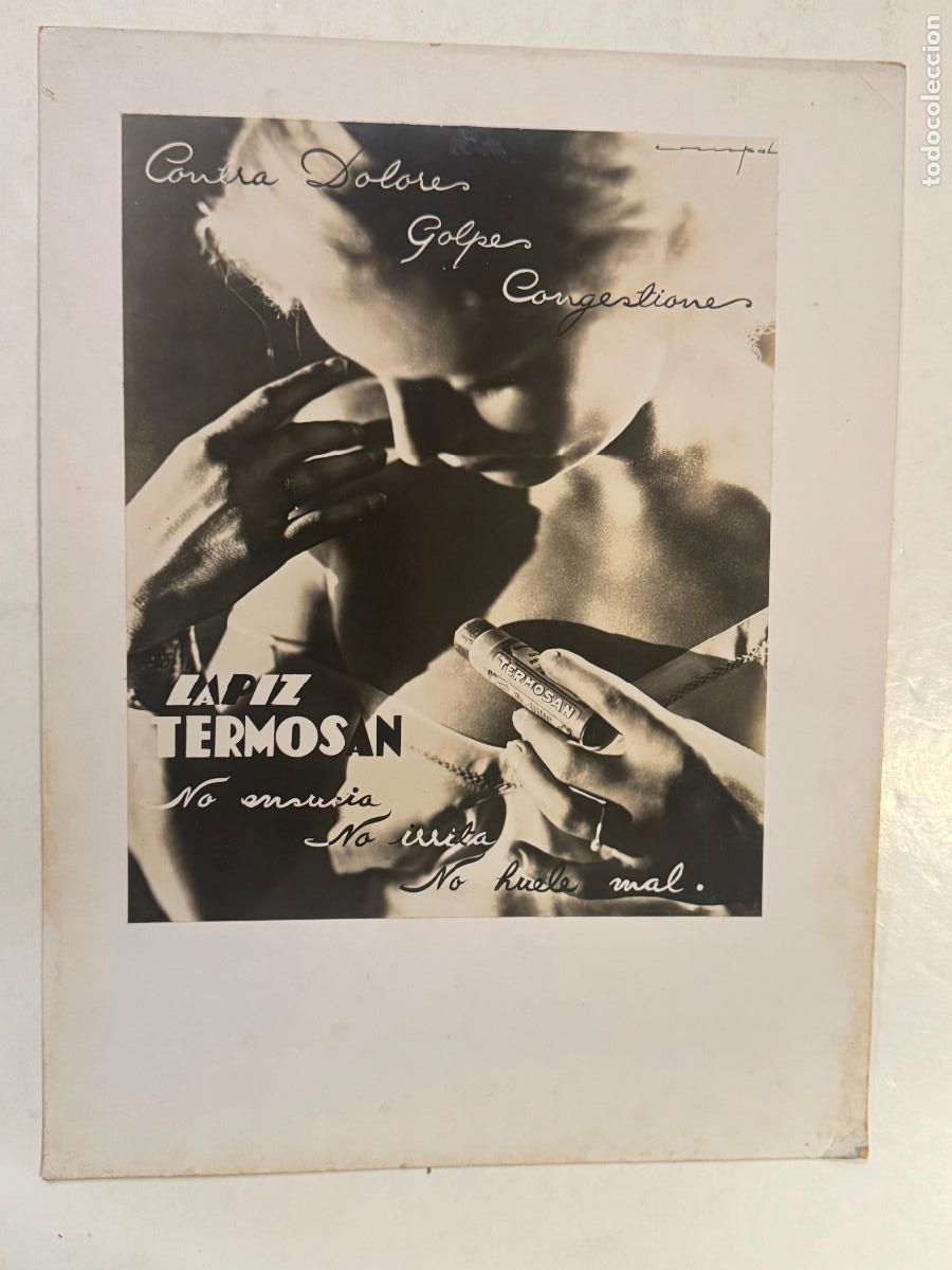 Carteles Publicitarios: LAPIZ TERMOSAN - Gelatinobromuro sobre papel montado en cartulina - A&Ntilde;OS 30 -VER FOTOS-(V-28.053)