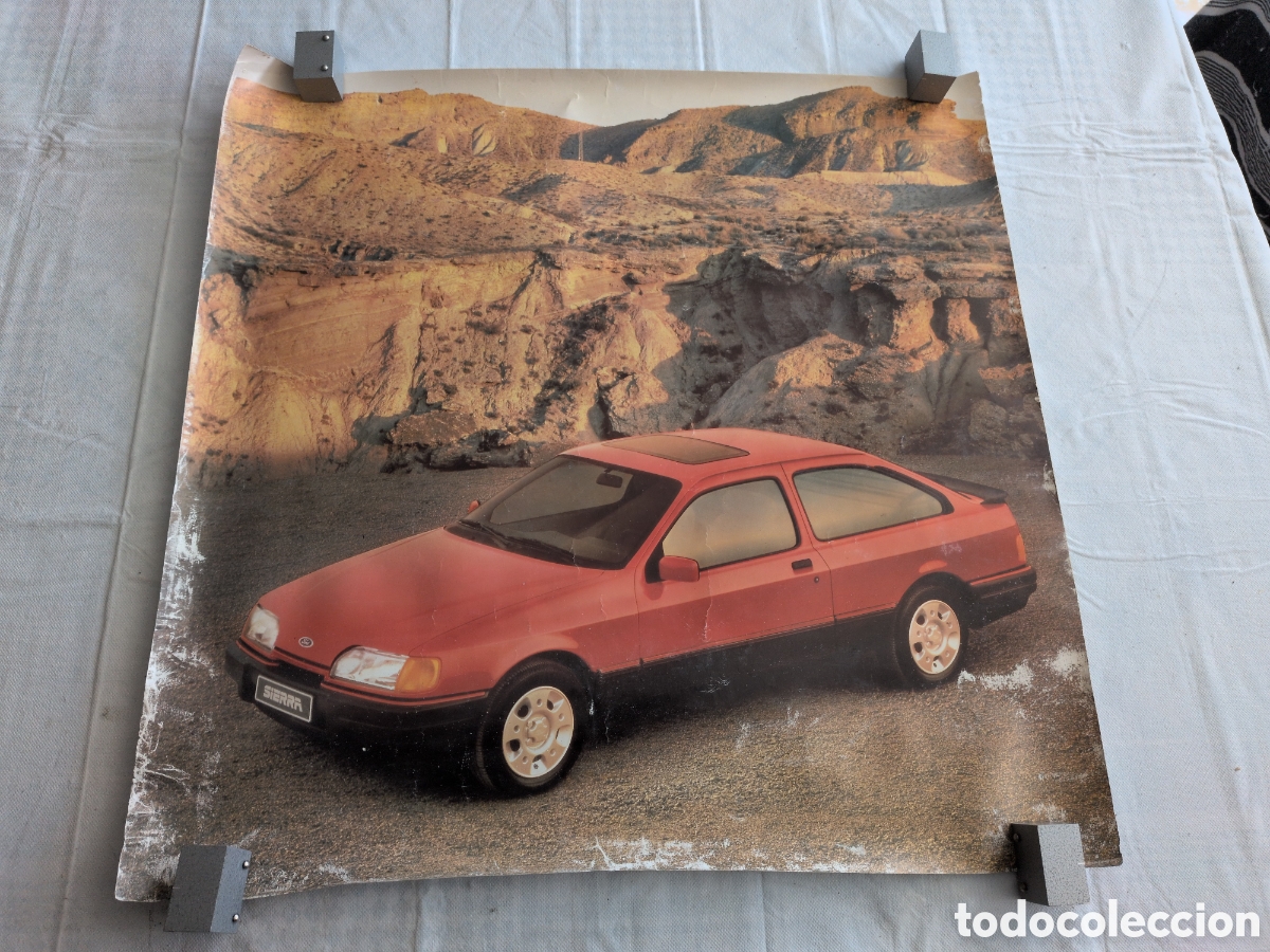 Carteles Publicitarios: Antiguo poster de coche Ford Sierra
