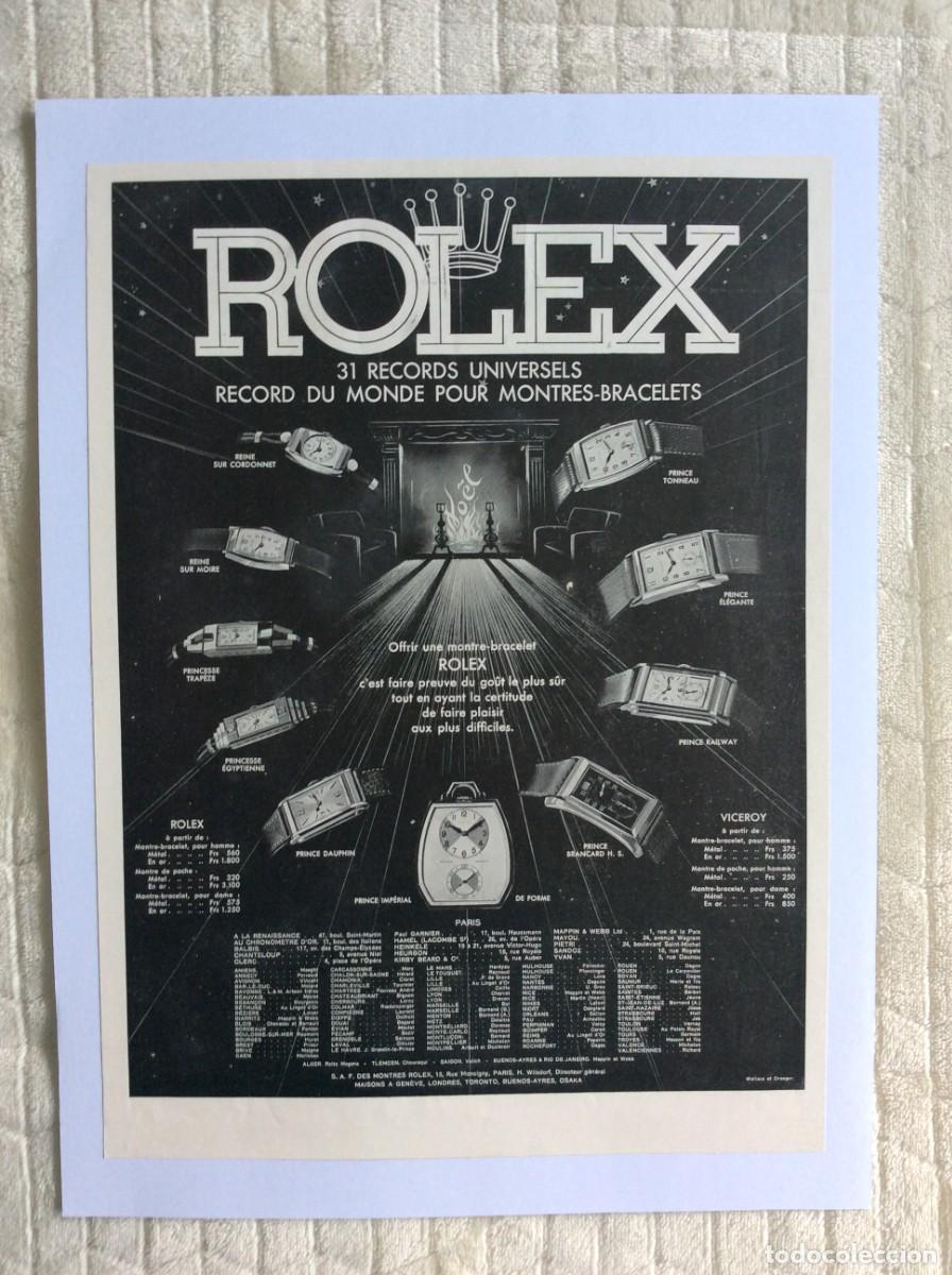 Carteles publicitarios: Rolex. Publicidade francesa de 1935 - Foto 2