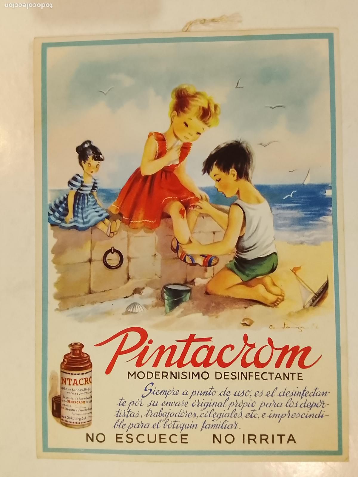 Carteles Publicitarios: PINTACROM MODERNISMO DESINFECTANTE - CARTEL ANTIGUO - DISPLAY CART&Oacute;N DURO - PUBLICIDAD -VER FOTOS