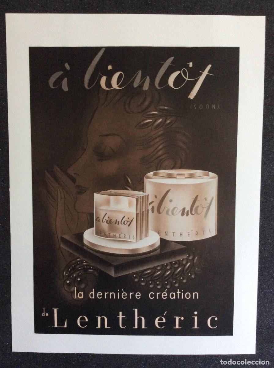 Carteles Publicitarios: Publicidade francesa : &agrave; bient&ocirc;t. La derni&egrave;re cr&eacute;ation de Lenth&eacute;ric. Ano 1939. Lind&iacute;ssima