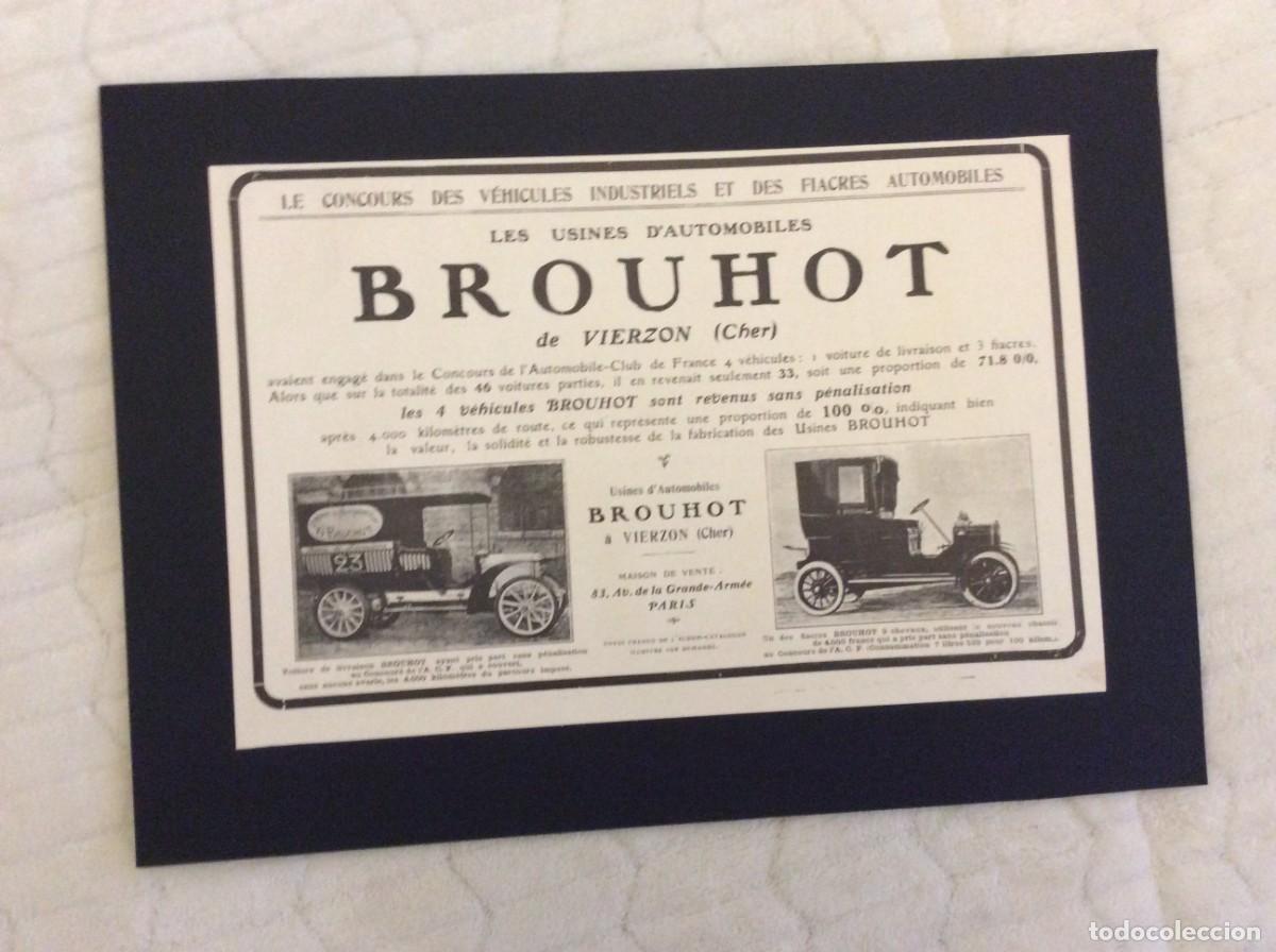 Carteles Publicitarios: Publicidade francesa original do ano 1908 - Les usines d&acute;automobiles Brouhot