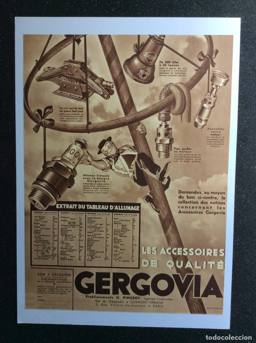 Carteles Publicitarios: Publicidade francesa de 1933. Les accesoires de qualit&eacute; Gergovia
