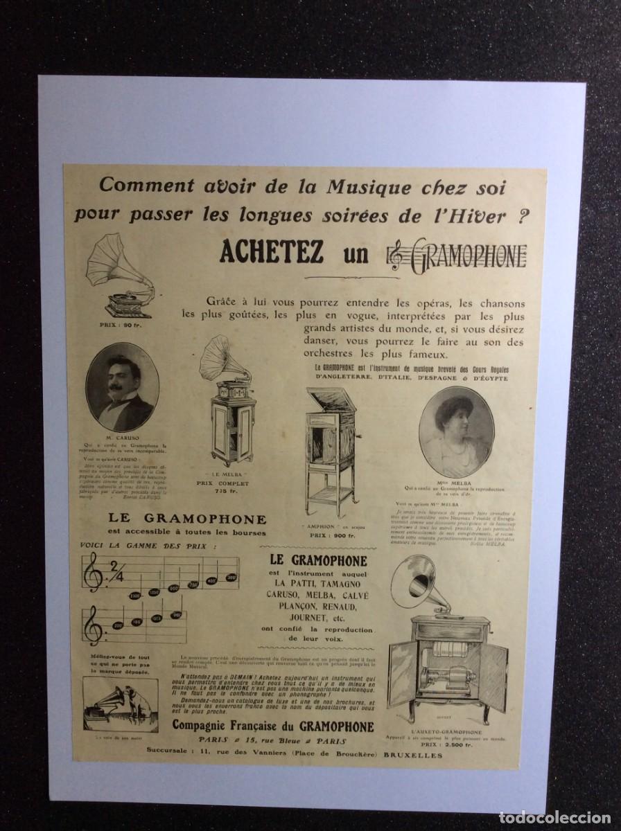 Carteles Publicitarios: Le Gramophone ( Compagnie fran&ccedil;aise du Gramophone ), 1908