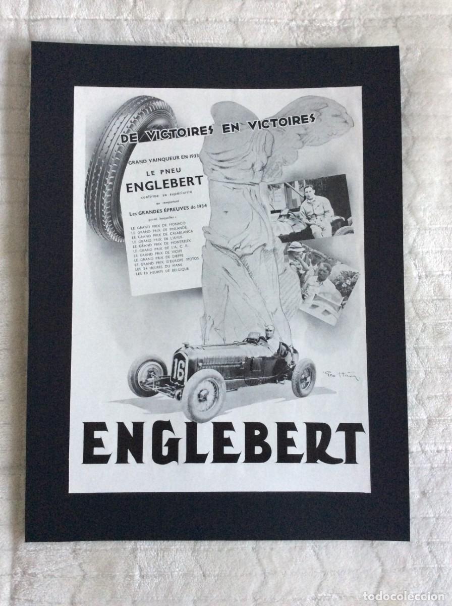 Carteles publicitarios: Publicidade: Le pneu Englebert. Ano 1935 - Foto 1