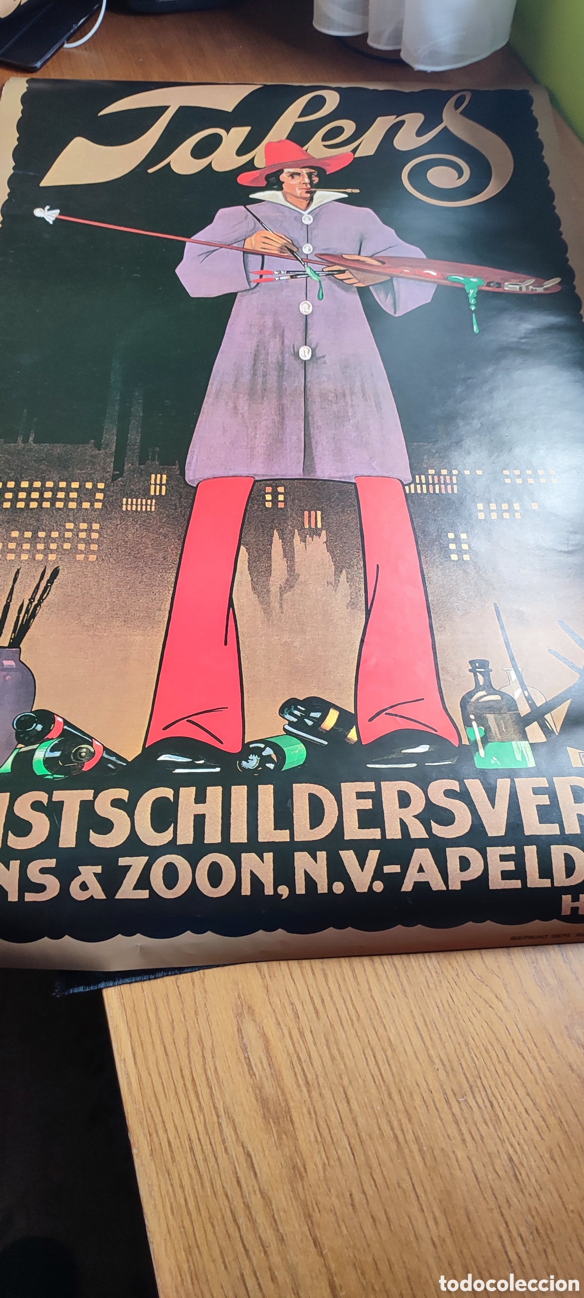 Carteles Publicitarios: Cartel publicitario de productos para pintar TALENS impreso en Holanda en 1974