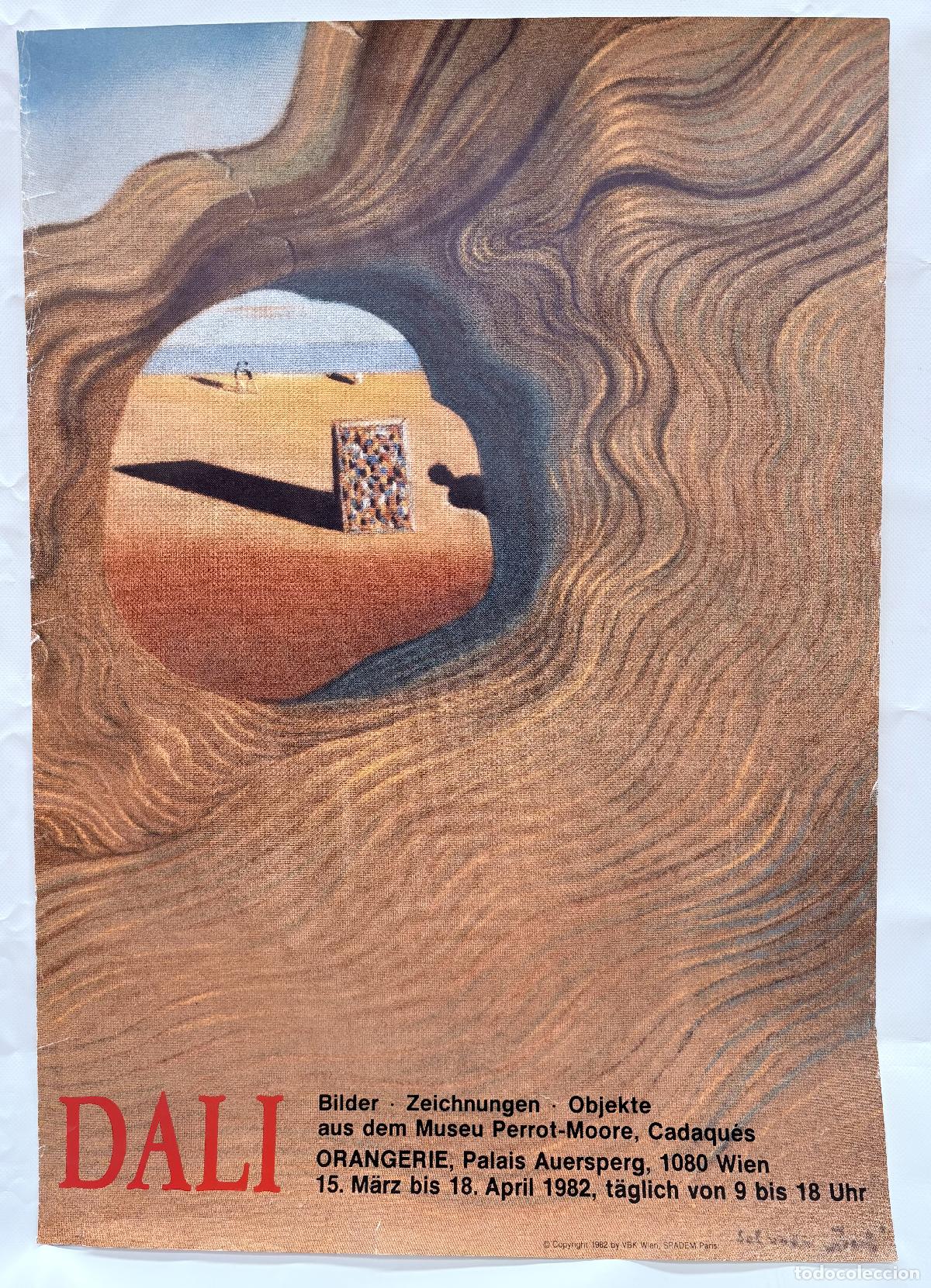 Carteles publicitarios: CARTEL DE SALVADOR DALI - VISTA A TRAVES DE UN MURO HACIA LA PLAYA - A&Ntilde;O 1982