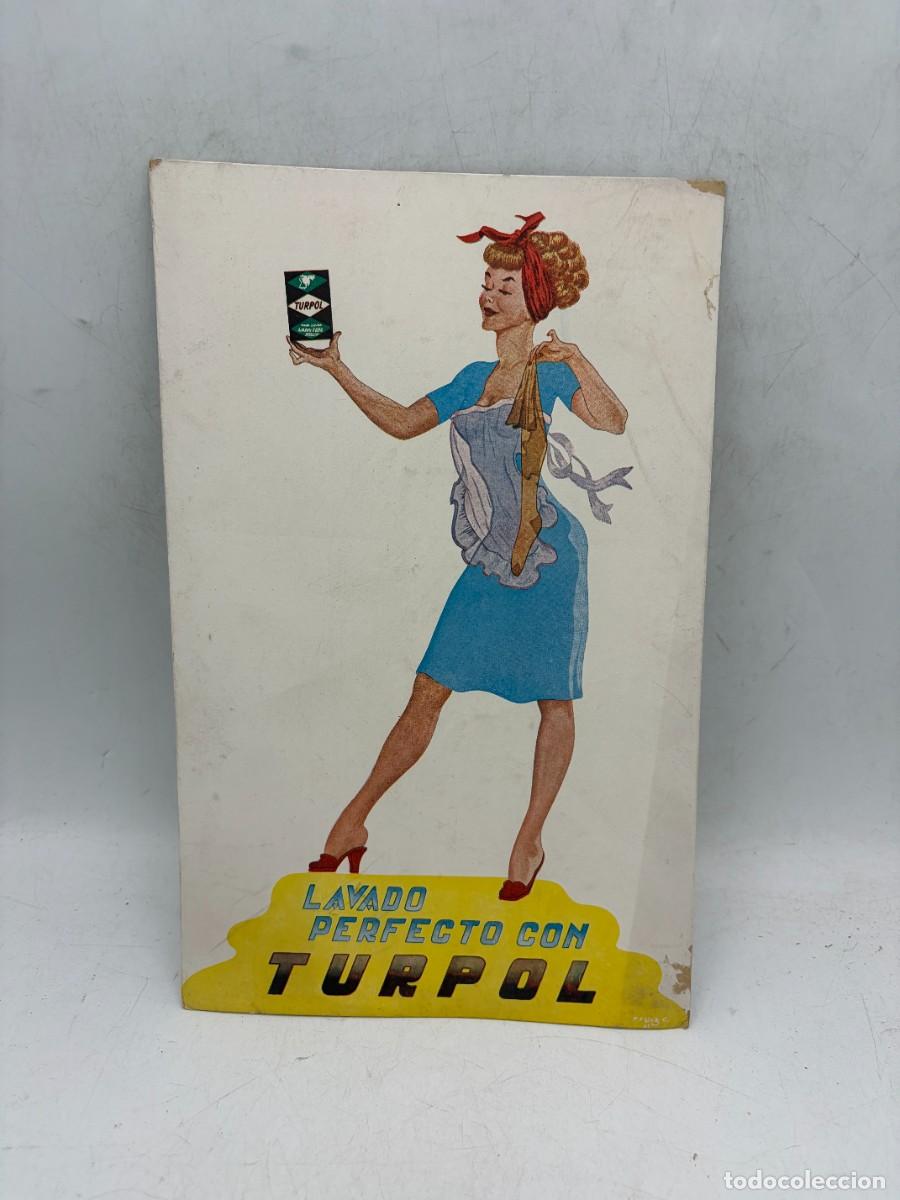 Carteles Publicitarios: DISPLAY PUBLICITARIO LAVADO PERFECTO CON TURPOL. CART&Oacute;N. MEDIDAS APROX.: 29.5X18.5 CM