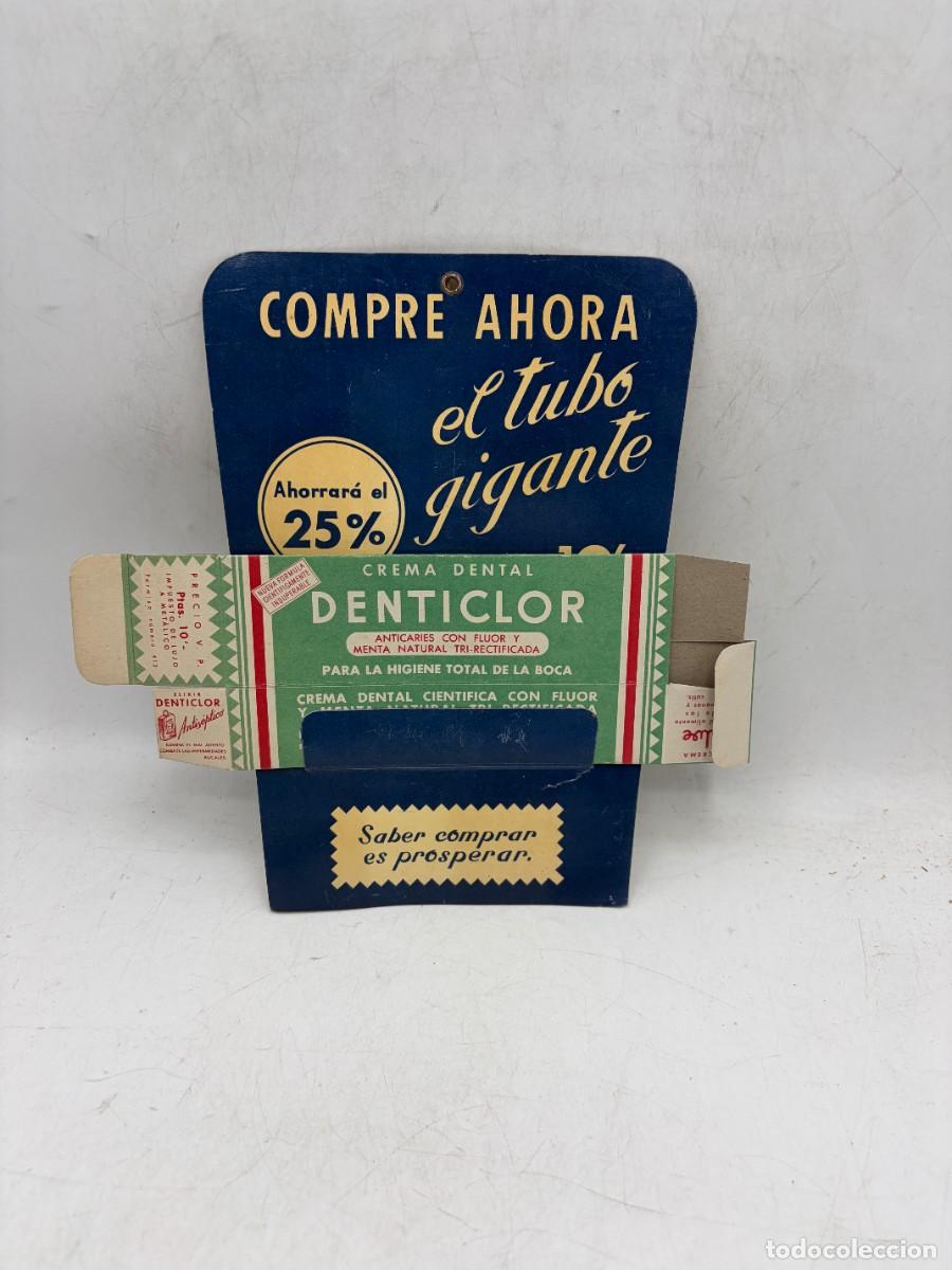 Carteles Publicitarios: DISPLAY PUBLICITARIO CREMA DENTAL DENTICOLOR. CART&Oacute;N. MEDIDAS APROX.: 24.5X25 CM
