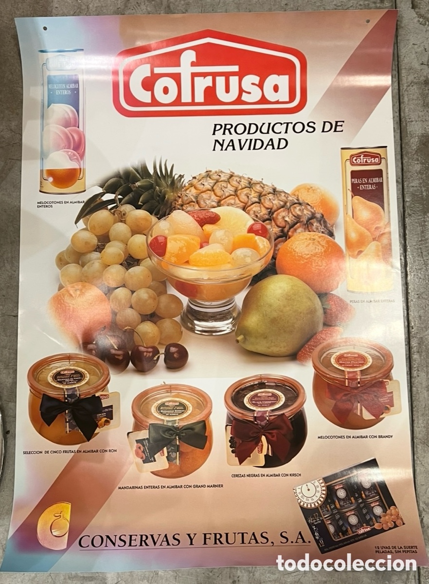 Carteles Publicitarios: Cartel. COFRUSA. Productos de Navidad. Mula. Murcia. A&ntilde;os 90.