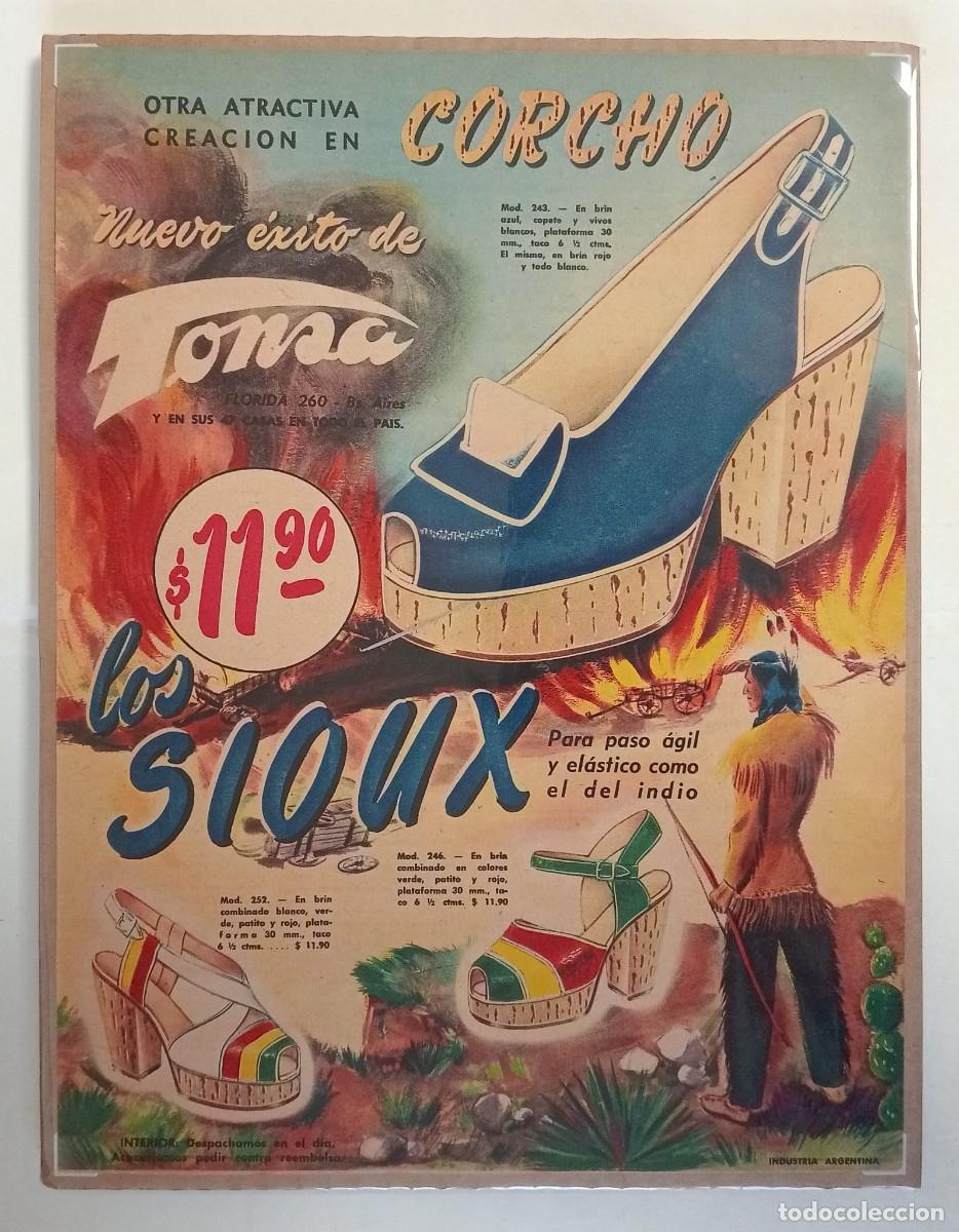 Carteles Publicitarios: CALZADOS TONZA - PUBLICIDAD ORIGINAL 1943 / PARA T&Iacute;, ARGENTINA 29,5 x 22,5 Cm.