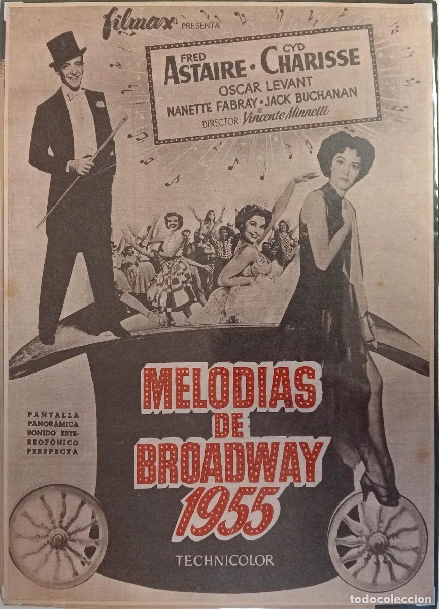 Carteles Publicitarios: CINE - MELODIAS DE BROADWAY 1955 - PUBLICIDAD ORIGINAL 1955 / PRIMER PLANO 35 x 25 Cm.