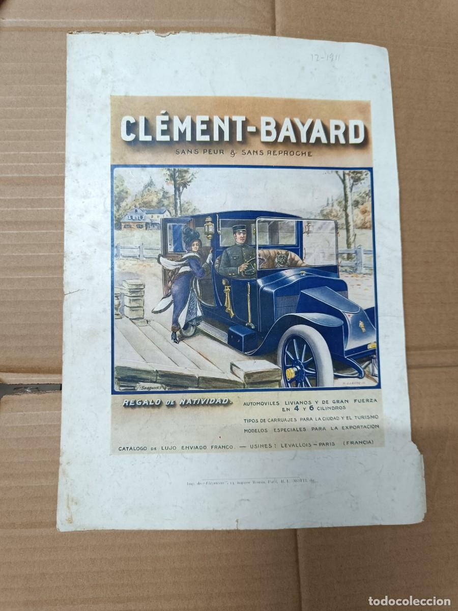 Carteles Publicitarios: ANTIGUO CARTEL PUBLICITARIO A DOBLE CARA, COCHES CLEMENT BAYARD Y FELBER, PPS S. XX -P21