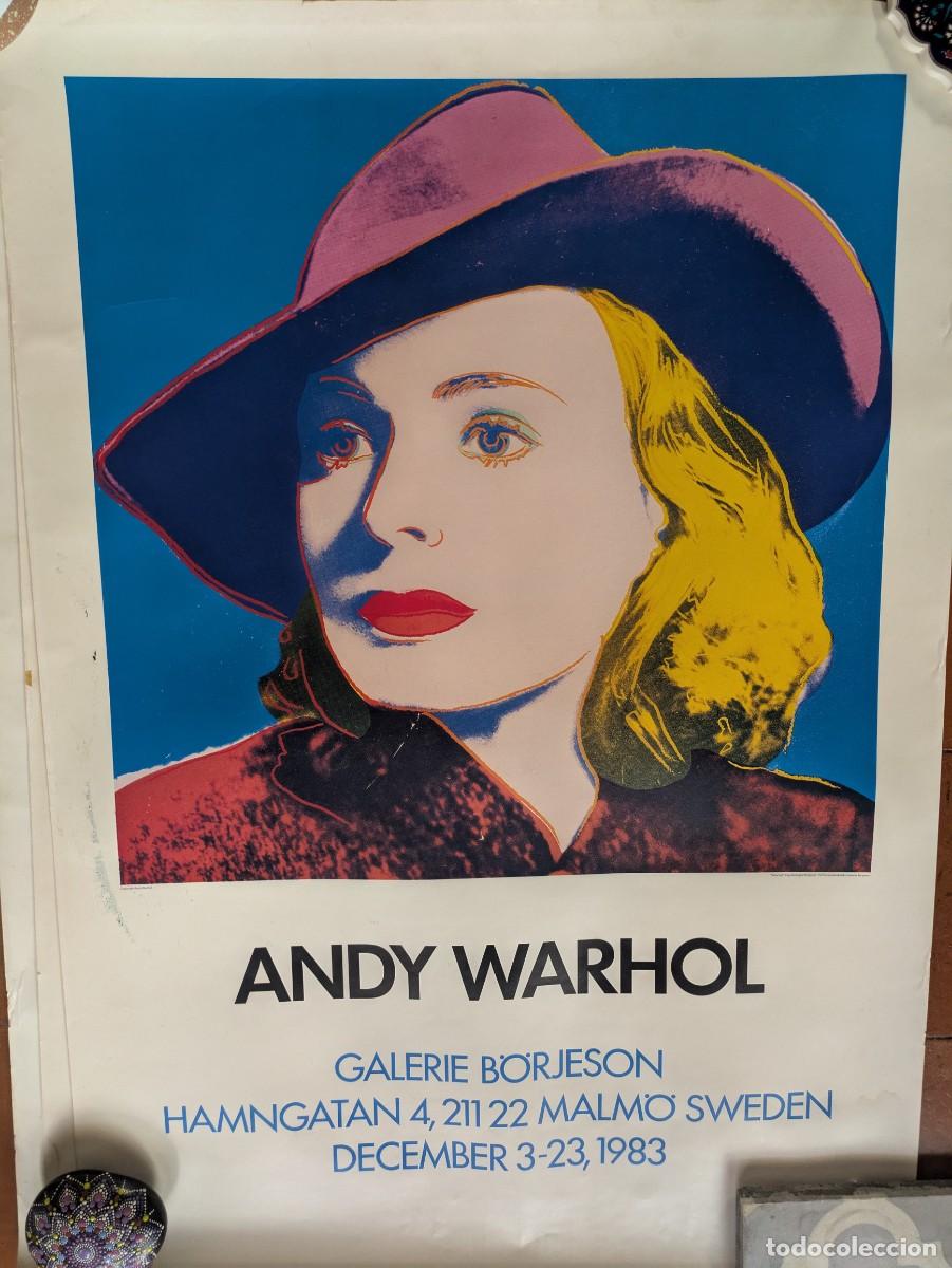 Carteles Publicitarios: Posters Originales Andy Warhol - Exposici&oacute;n Galerie B&ouml;rjeson 1983 , Malm&ouml; - Serie Ingrid Bergman