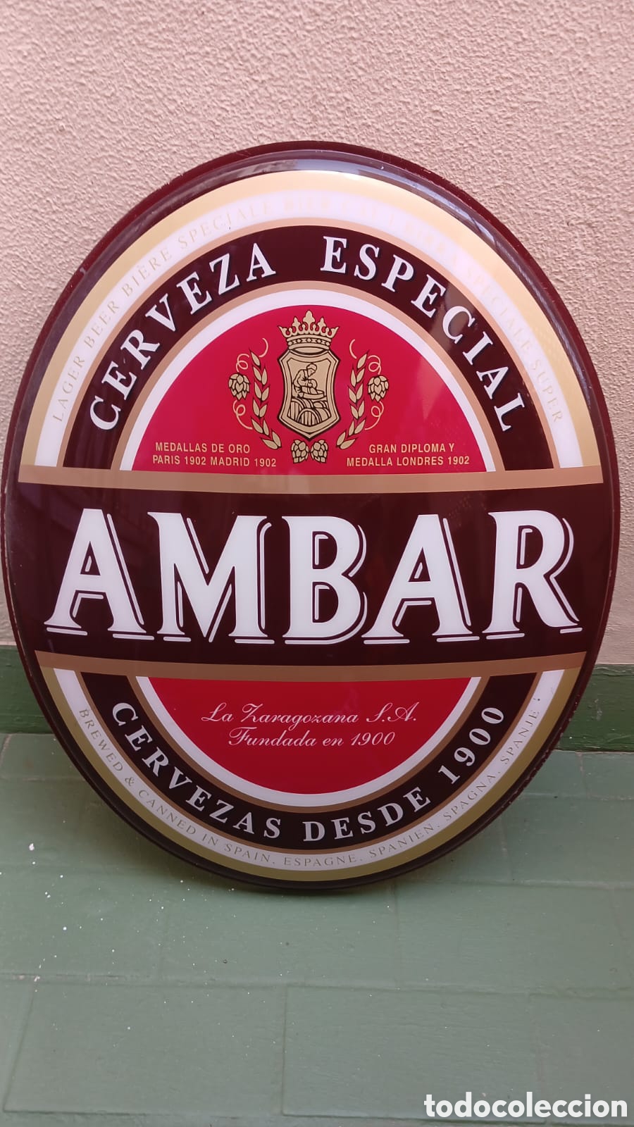 Carteles Publicitarios: CARTEL PUBLICITARIO PL&Aacute;STICO CERVEZAS AMBAR