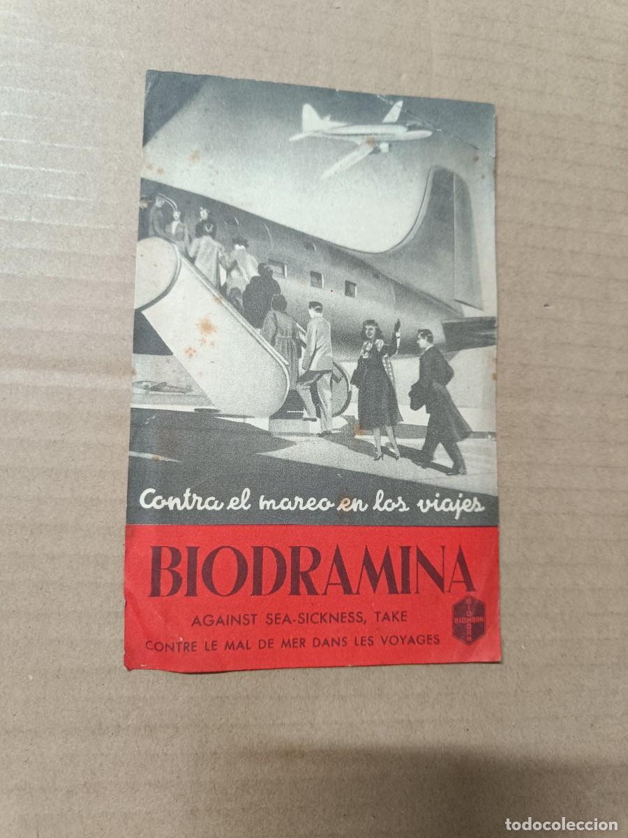 Carteles Publicitarios: ANTIGUO FOLLETO PUBLICITARIO DE BIODRAMINA, MAREO VIAJES, 1957 -P22