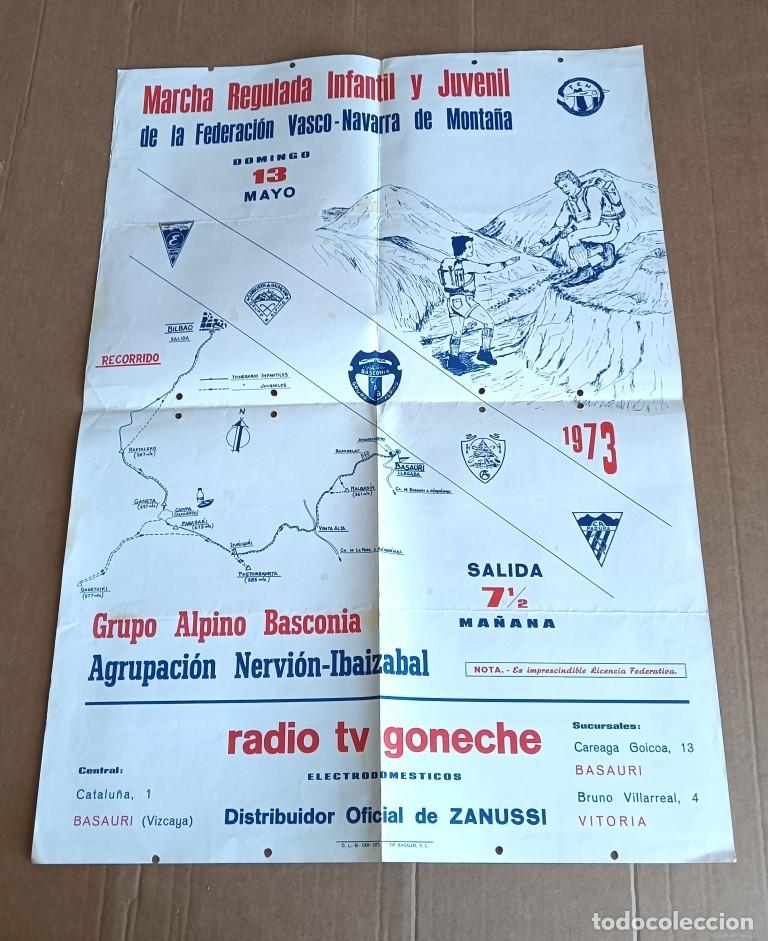 Carteles Publicitarios: Cartel marcha regulada infantil y juvenil De la Federaci&oacute;n vasco Navarra de monta&ntilde;a 1973