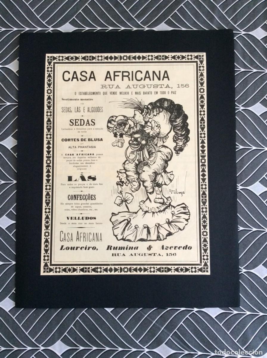Carteles Publicitarios: Casa Africana ( confec&ccedil;&otilde;es), Rua Augusta, Lisboa. Publicidade de 1905