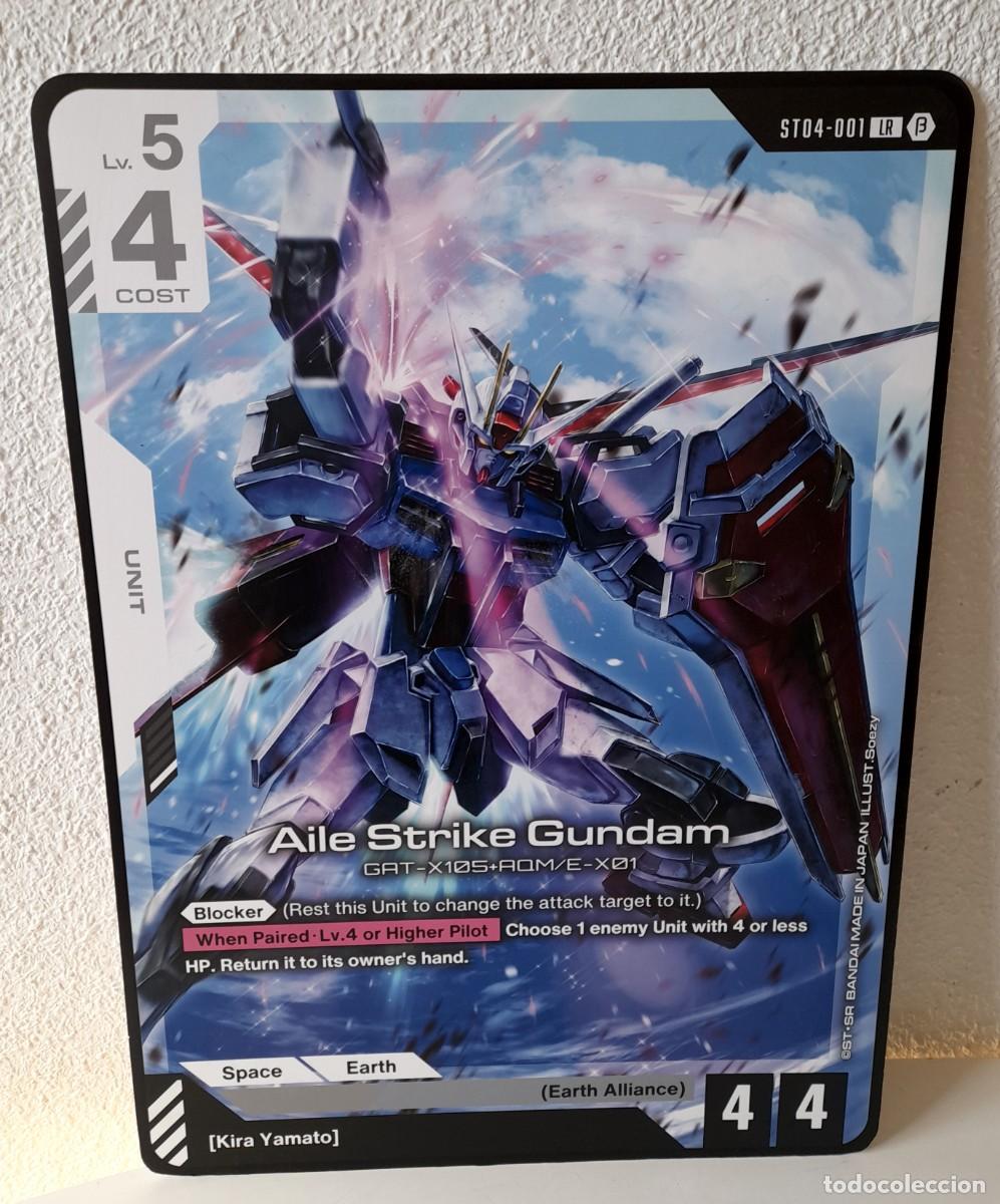 Carteles Publicitarios: Gran cart&oacute;n para tienda publicidad Aile Strike Gundam ST04-001 Beta Card Game 60 x 43 cm